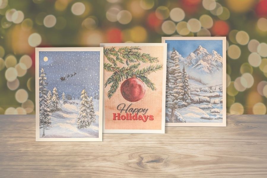 A Painterly Christmas – Set of 3 Holiday Cards